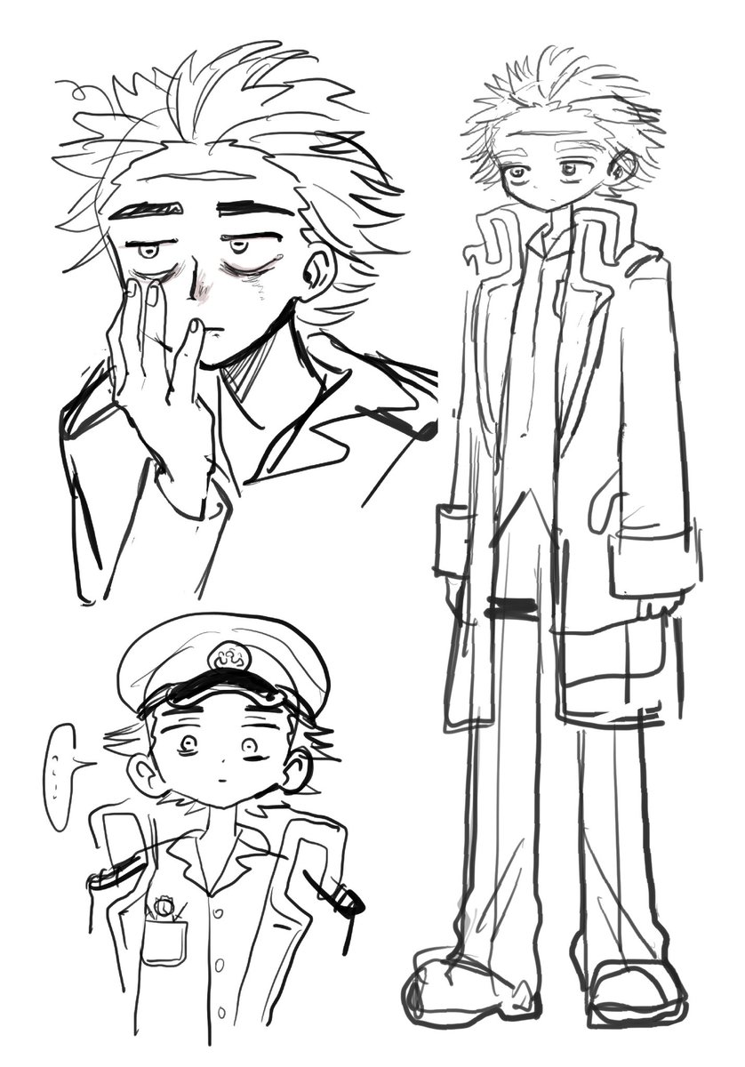 キャンバス漁ったら沢山落書き出てきた 🕓の顔ばっかり描いている