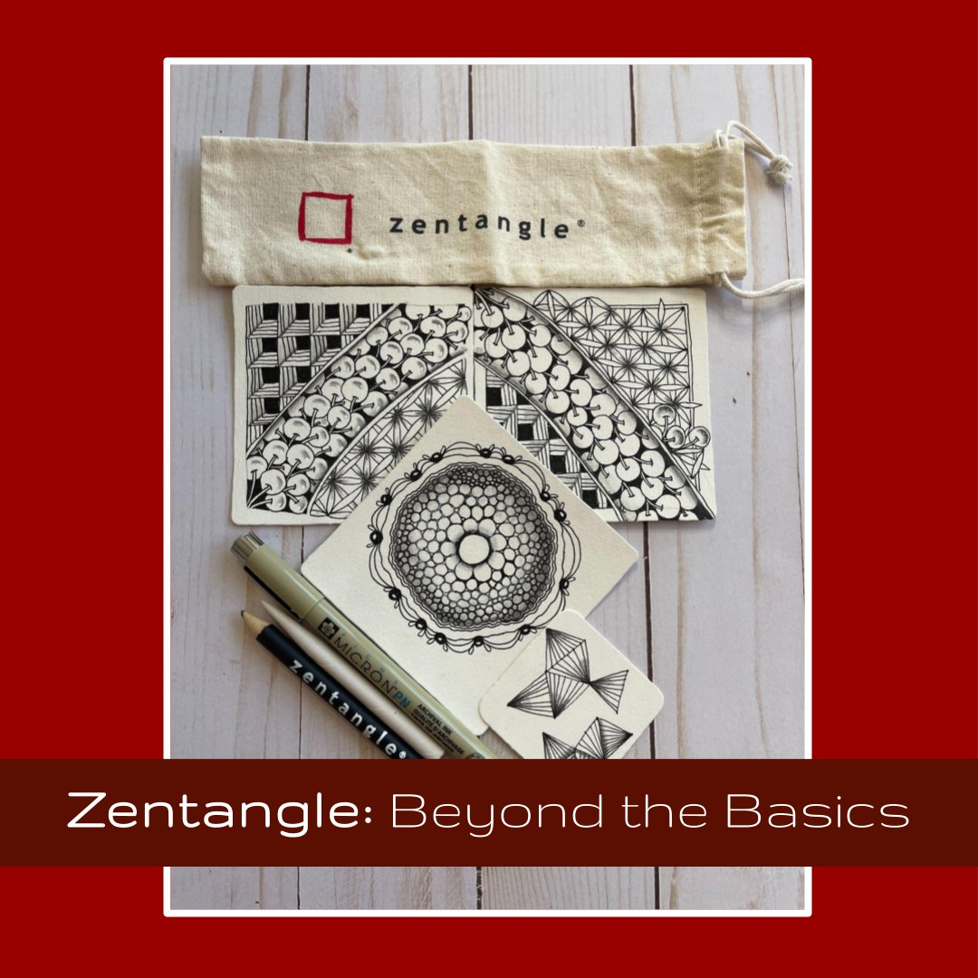 ArtsWayland's tweet photo. Relax, draw, and create with Zentangle at Arts Wayland ✨
 🖊 Beginner Zentangle: Sun 3/15, 1–3 PM
 🎨 Beyond the Basics: Sun 3/22, 1–3 PM
 📍 AW Gallery | $35/class
 Register https://t.co/6M299qC64F
 All materials included. Limited spots! https://t.co/gi8LXT1bm3