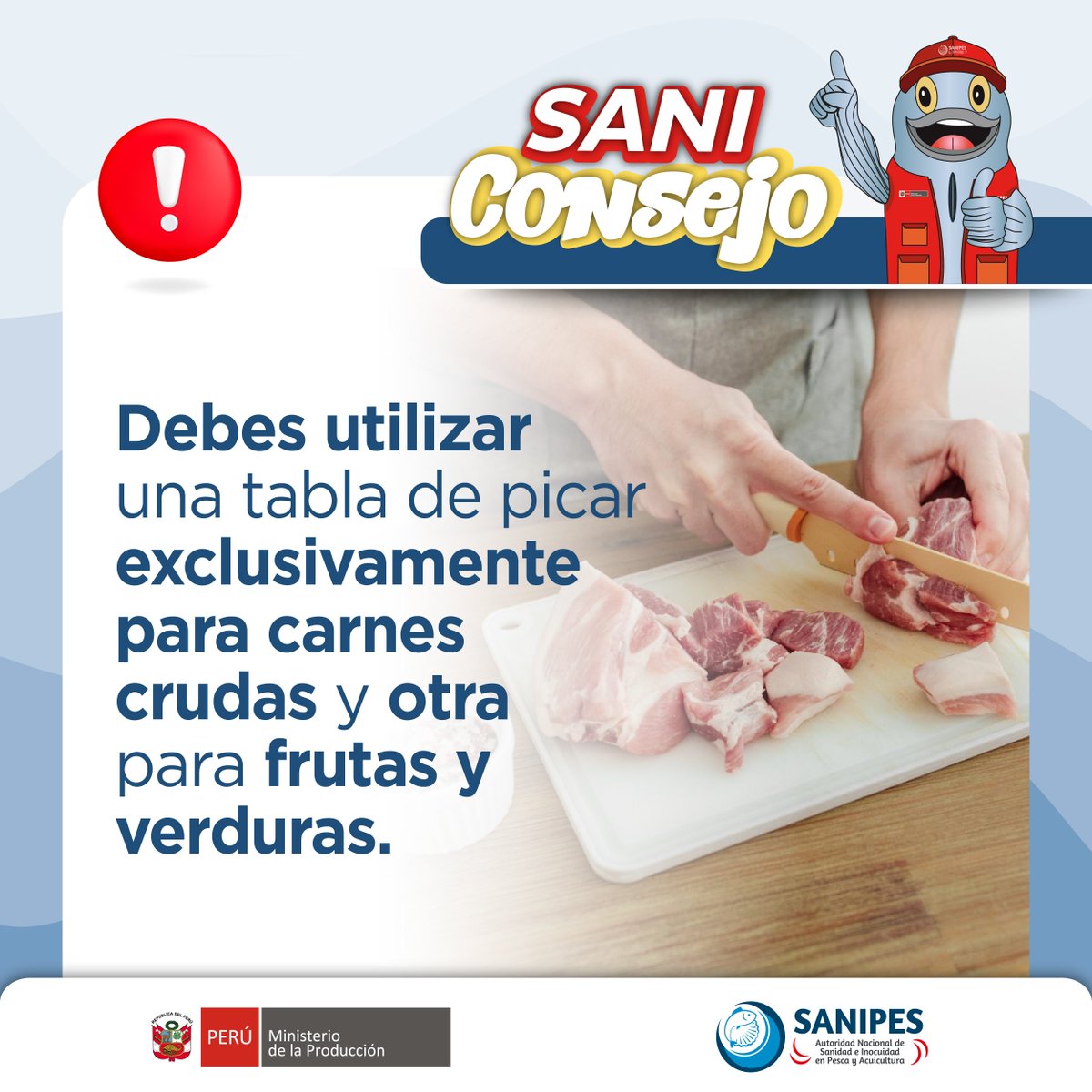 ☝🏽 Y recuerda utilizar, de preferencia, una tabla de picar que no sea de madera, así evitarás contaminar tus alimentos. ✔️

Lee la #NotaDePrensa aquí 👇🏽
🌐 gob.pe/es/n/1315653