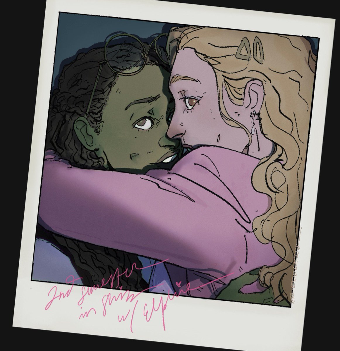 EDDlESSS's tweet photo. girlfriends got caught doing girlfriends stuff (silly gelphie polaroid drawing bc why not, hi) #wicked https://t.co/gUeTfSkWaz