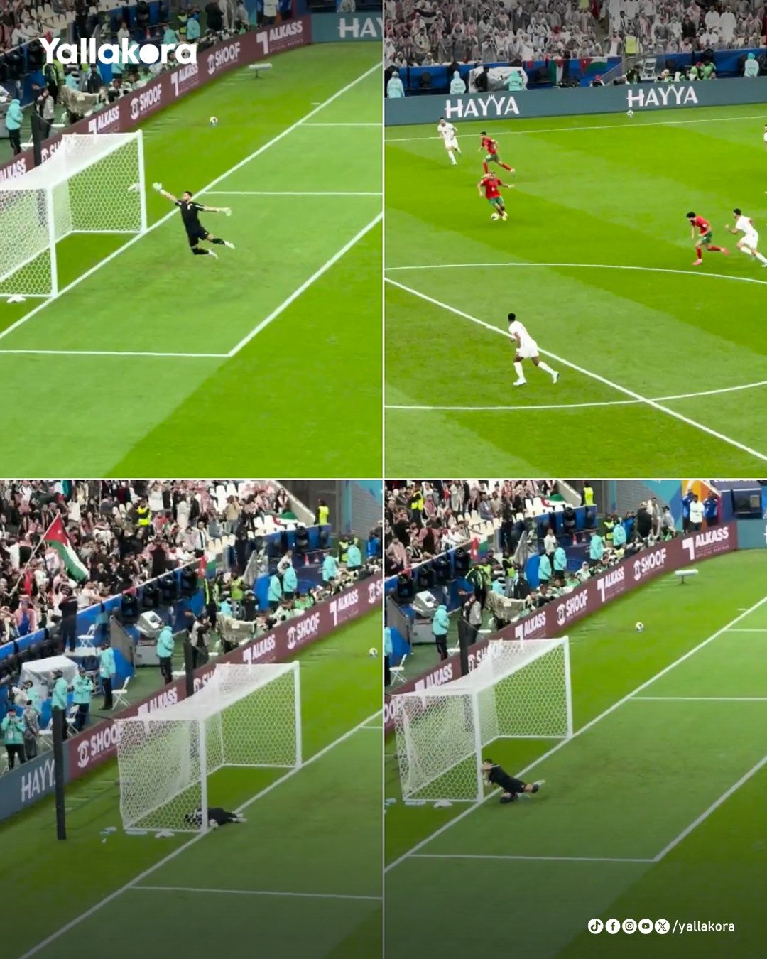 الهدف الأجمل في البطولة من أسد الأطلس أسامة طنان تسديدة صاروخية من منتصف الملعبتسكن شباك الأردن بكل روعة 