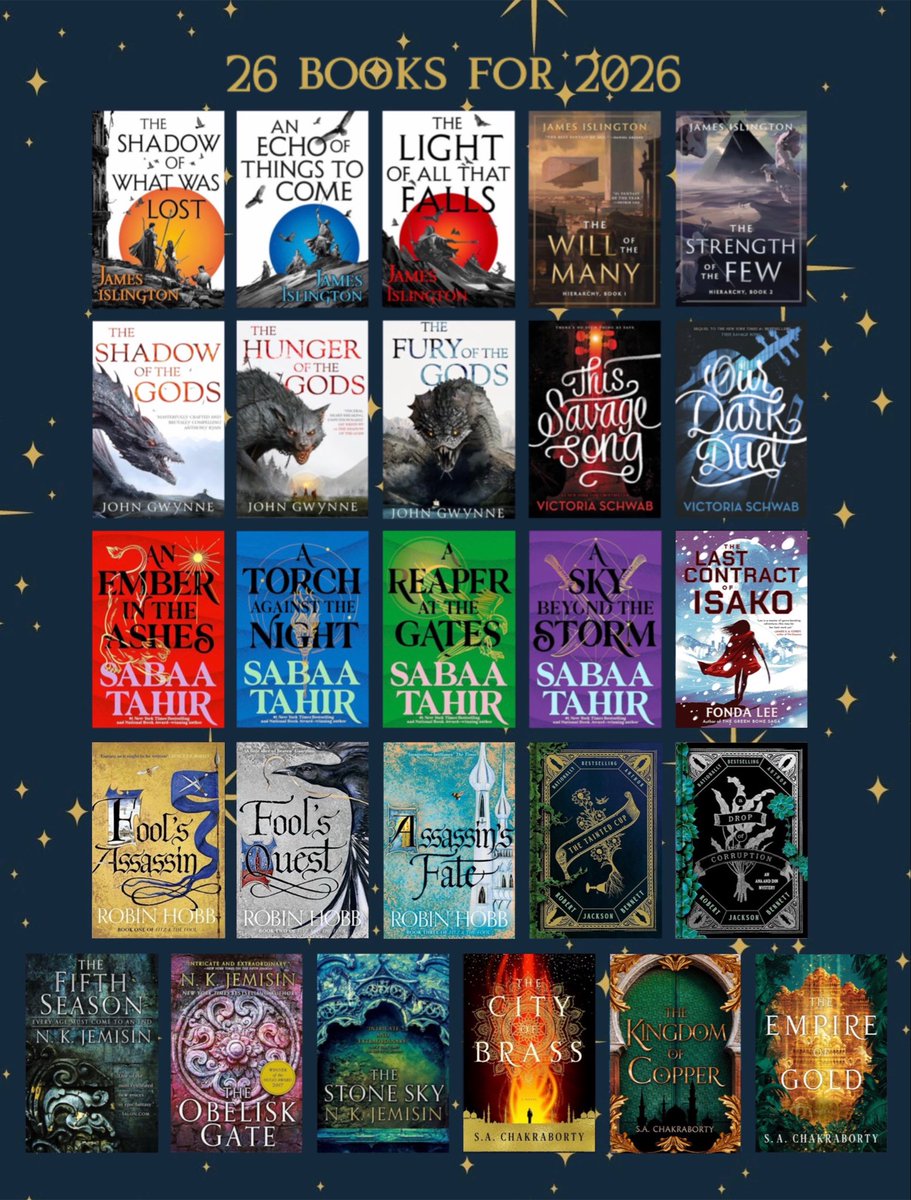 rksnoari's tweet photo. 26 books for 2026 🌟 very ambitious but i'm excited to read each of these books https://t.co/2G2WC1YKiJ