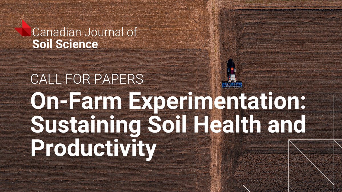 cdnsciencepub's tweet image. #CallForPapers! This @CanJSoilSci collection invites research on beneficial management practices to enhance physical, chemical, and biological soil properties to reduce soil erosion and nutrient loading and decreasing greenhouse gas emissions. 

Deadline: Mar 30, 2026
▶️…