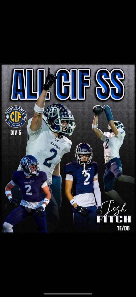 THHS_Football's tweet image. CONGRATULATIONS  to @josh_fitch20 for making the ALL CIF Division 5 Team as a TE/DB. Amazing season for you, Josh! #lionchasers #goblue #cif @Nolan_Football