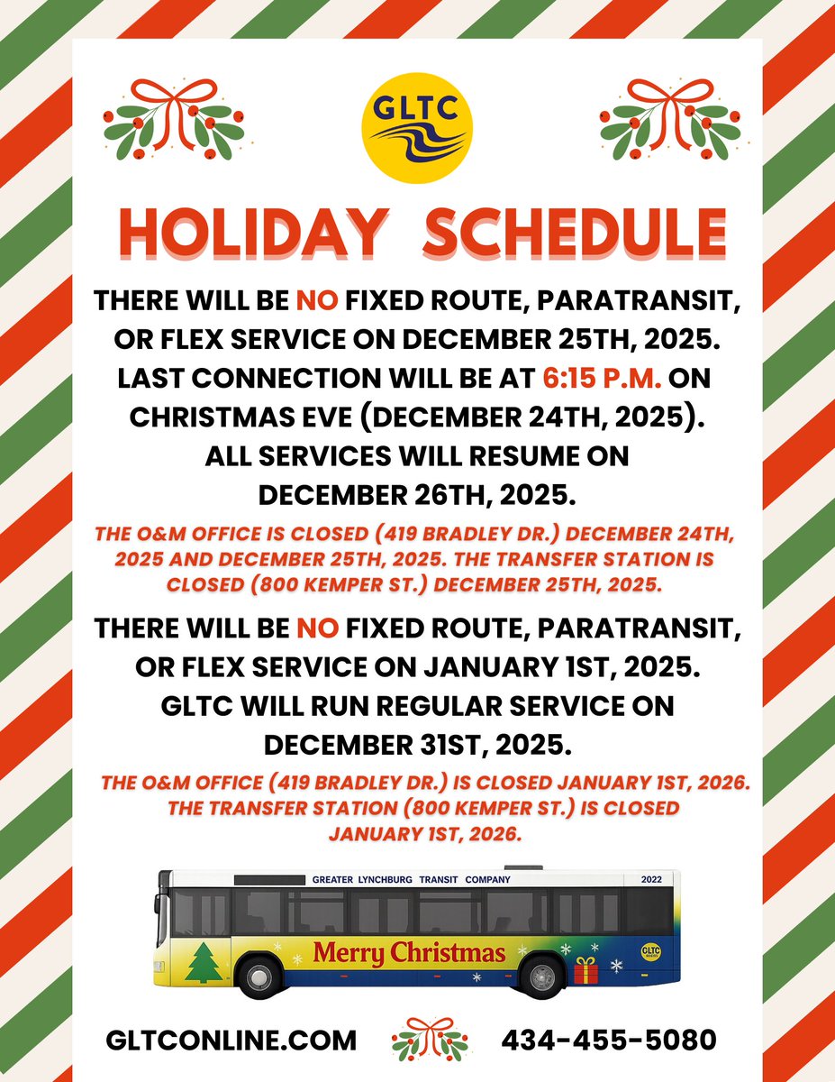 HOLIDAY SERVICE ALERT THERE WILL BE NO FIXED ROUTE, PARATRANSIT ...