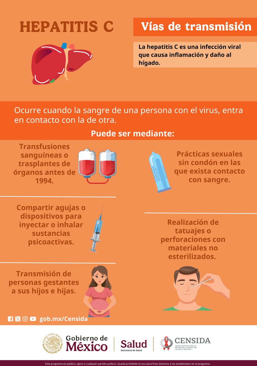 La #hepatitisC usualmente no tiene síntomas y si no se trata, puede dañar  tu #hígado al grado de presentar cirrosis o cáncer de hígado. La buena  noticia es que ya existe tratamiento, image size:843x1200