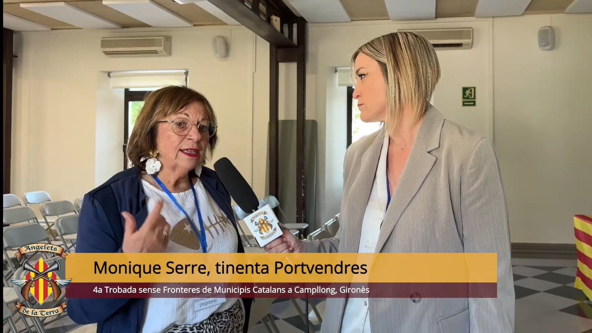 Monique Serre, tinenta de Portvendres, durant la 4a Trobada sense Fronteres a Campllong:: "El nostre alcalde defensa el dret de parlar català en els plens". 
>> Mira el video: angeletsdelaterra.com/actualitat/155…