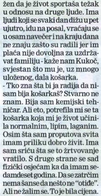 Ova debilana od formata NBA kupa mogla se riješiti vrlo lako: igra se odmah na ispadanje, NBA finalisti su slobodni 1/8 finala kupa jer nema 32 kluba nego 30, i onda četvrtfinala, polufinala i finale. Ako bi se netko žalio da je to naporno samo bih mu pokazao intervju s Kukočem: