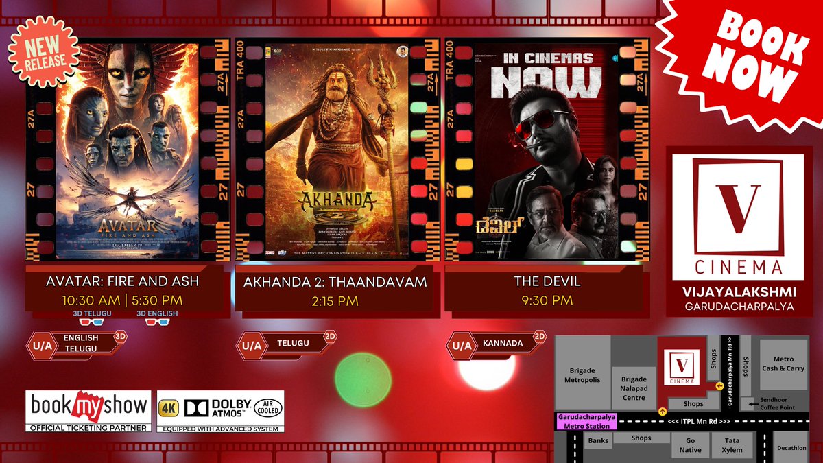 V Cinema - Vijayalakshmi Theatre, Garudacharpalya tweet media