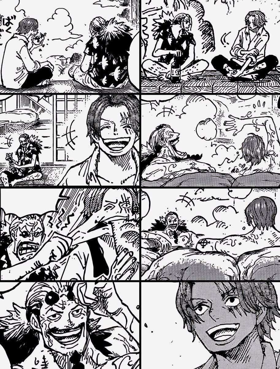 sanjipiecee's tweet image. #ONEPIECE1169 
Shanks looks so happy with Gaban🥹
Lowkey the best duo in Roger's crew