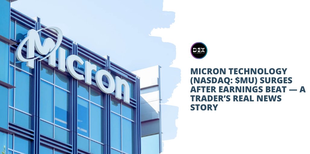DEXWireTeam's tweet photo. Micron Technology (NASDAQ: $MU) Surges After Earnings Beat: A Trader’s Real News Story
https://t.co/xBtEPMks7U
YouTube: https://t.co/naJJxMBAkz
Instagram: https://t.co/WGbejxVzSc
#Micron #Stocktrading #Microntech
#Nasdaq https://t.co/DdWdp3gQqe