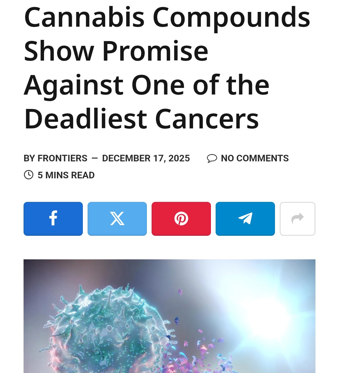 All cancers will be curable by the early 2030s. Enormous number of breakthroughs in the last few months.

Laboratory studies have found that a combination of THC and CBD can kill ovarian cancer cells without harming healthy cells.