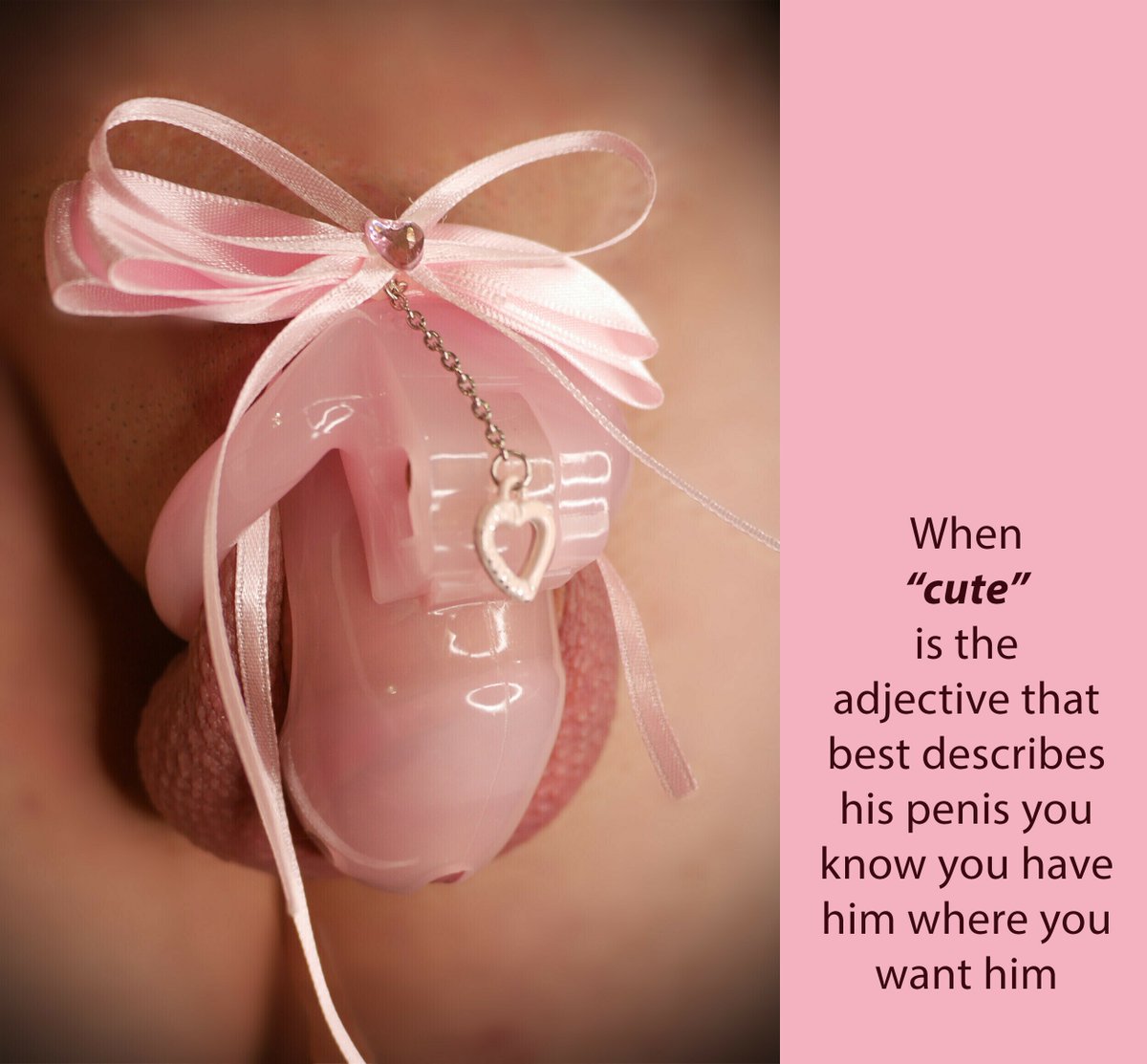 FLRisthefuture's tweet photo. Describing a penis as cute is the ultimate immascuation #flr #chastity https://t.co/a7PKoG6sGH