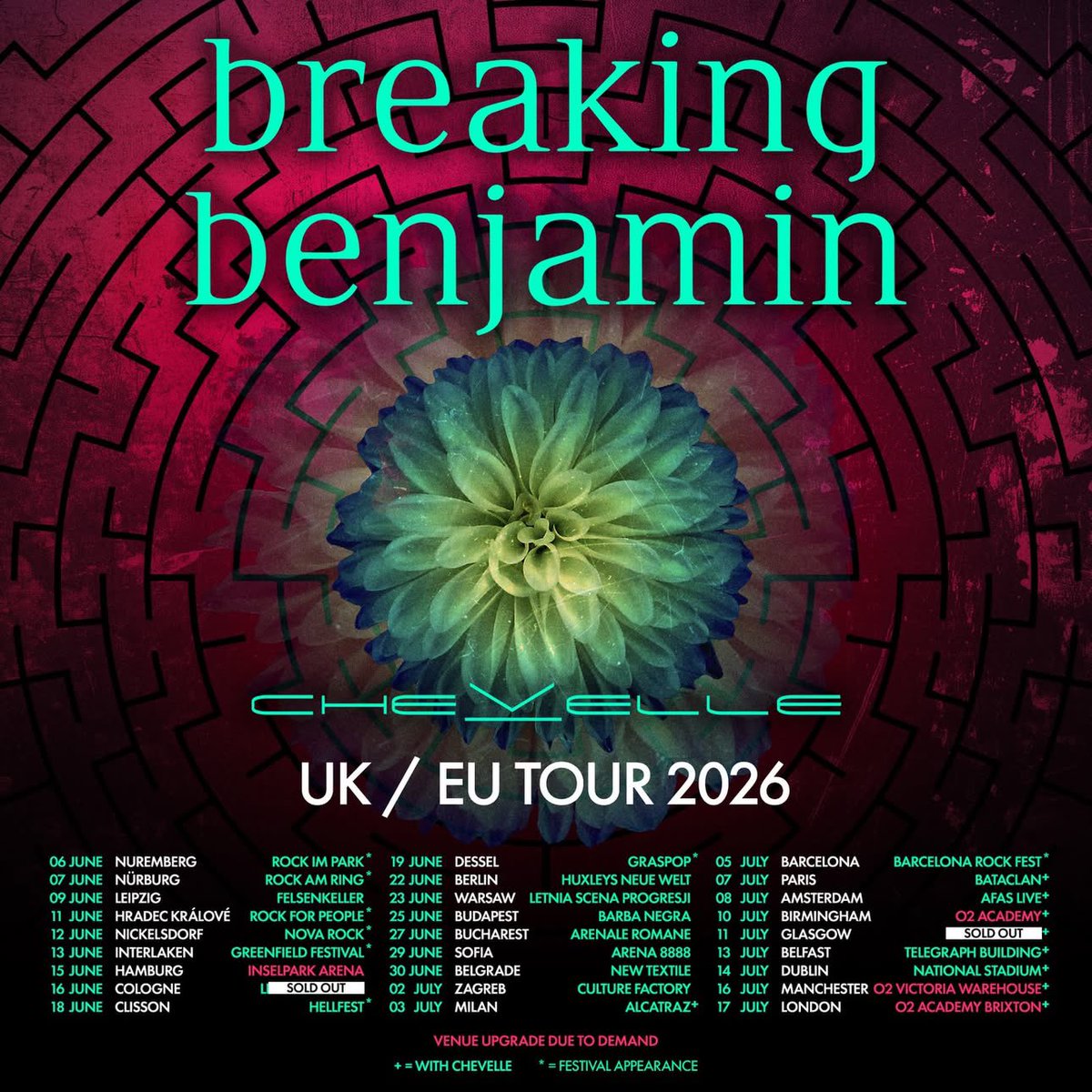 breakingbenfl's tweet image. Venue upgrades for our UK/EU tour! Some shows are already soId out, so get those tickets while you can. 🎫🚢