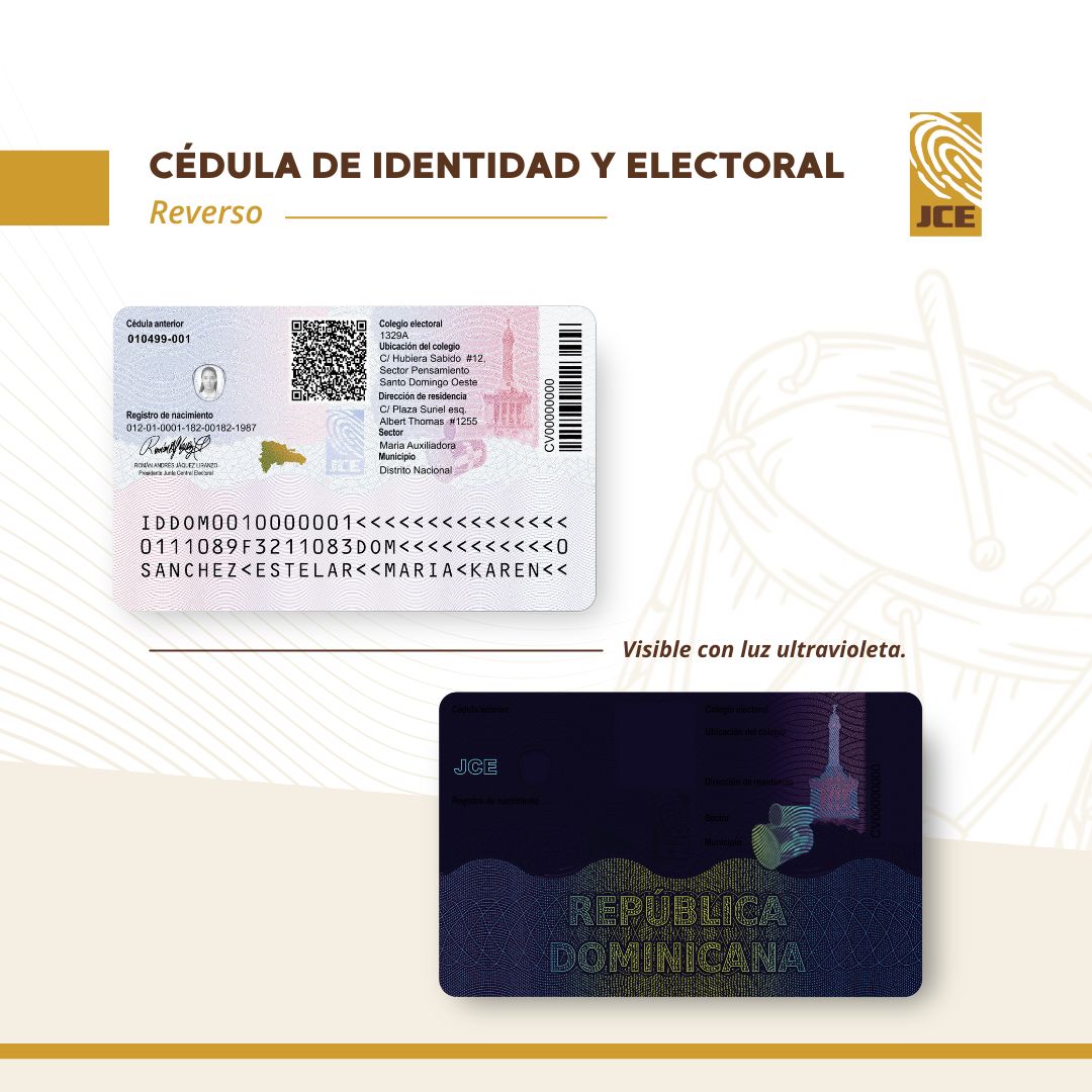 <a href="/RomnJquez/">Román Andrés Jáquez Liranzo</a> <a href="/samirchamiisa/">Samir Chami Isa</a> <a href="/hiraydamarcelle/">Hirayda Fernández Guzmán</a> <a href="/Suedileon/">Suedi León Jiménez</a> <a href="/ElCaribeRD/">El Caribe</a> <a href="/PeriodicoHoy/">Periódico Hoy</a> <a href="/DiarioLibre/">Diario Libre</a> <a href="/elnuevodiariord/">El Nuevo Diario</a> <a href="/ElNacionalRD/">El Nacional</a> <a href="/cdn37/">CDN 37</a> <a href="/SIN24Horas/">Noticias SIN</a> ¡Este es el diseño que tendrá la cédula de identidad y electoral!

Este es el documento que se emitirá a las personas mayores de edad y hábiles para votar, este formato se distinguirá de los demás porque tiene los colores de nuestra patria. 

#NuevaCédulaRD