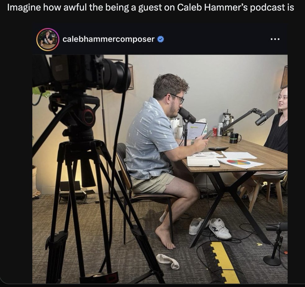 sircalebhammer's tweet image. They have no real, valid reason to be mad at me, so they stretch and make shit up. 

First, they started with jokes in a degenerate group chat from almost 10 years ago, while I literally make the same degenerate jokes today on my show. No normal people who watch me care. Only…