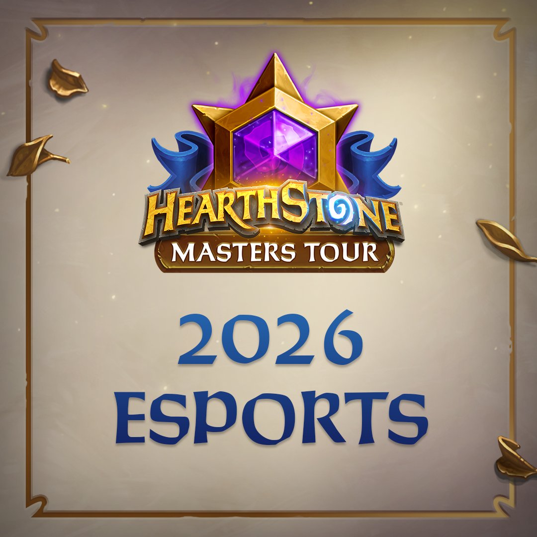 Hearthstone Esports is going big in 2026!

With an extra Masters Tour, more ways to qualify and a live World Championship at Blizzcon, it’s going to be an exciting year.

For details on how to watch and compete next year, read our 2026 Esports Blog here: blizz.ly/4oVvENv
