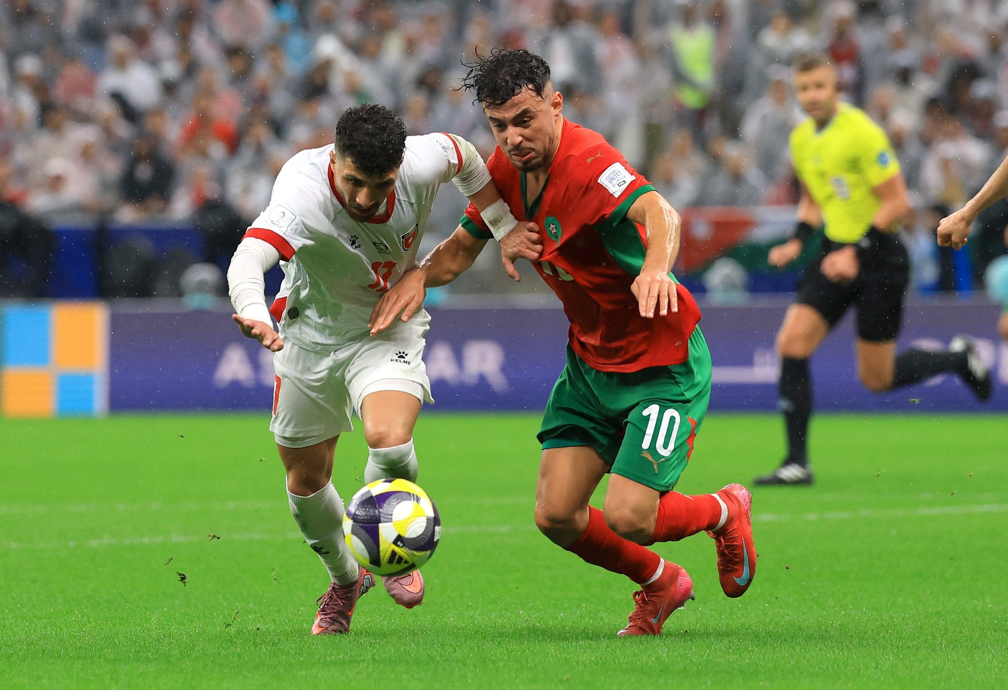 الدقيقة 47.. "النشامى" يعادل النتيجة عن طريق علي علوان. المغرب 1-1 الأردن #الأردن_المغرب 