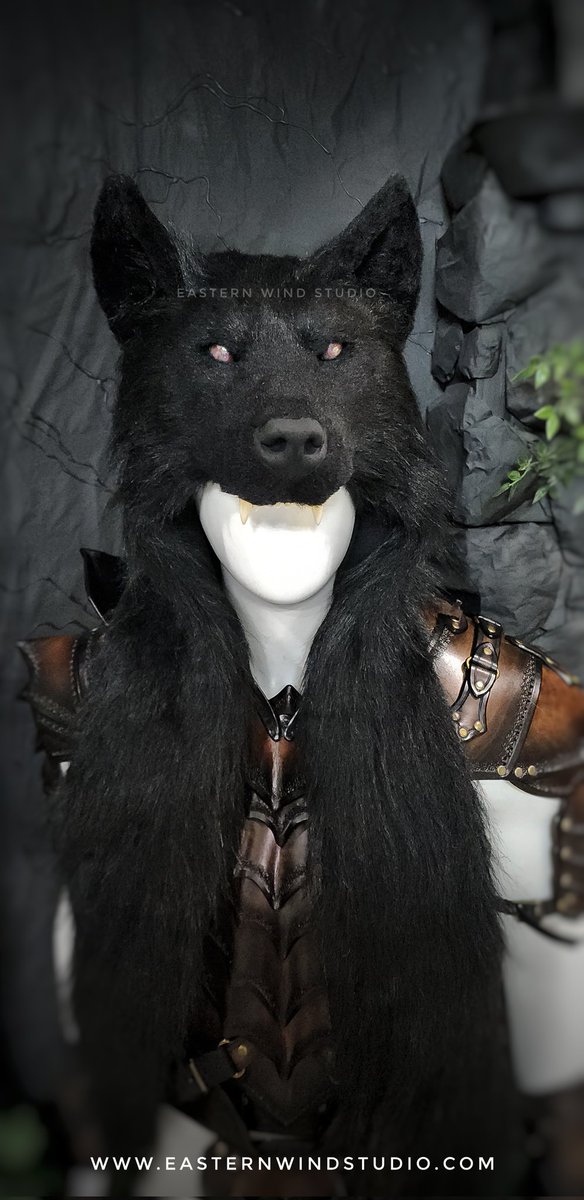 EasternWind_STU's tweet photo. Closer look. Hell hound Wolf has jagged front +back. Opalescent blind eyes +teeth.
Desert wolves have hand painted eyes. These can't be replaced. We're made as plan B for dance company when originals were stuck at customs. Teeth available upon request. https://t.co/kpJ4acroD8
