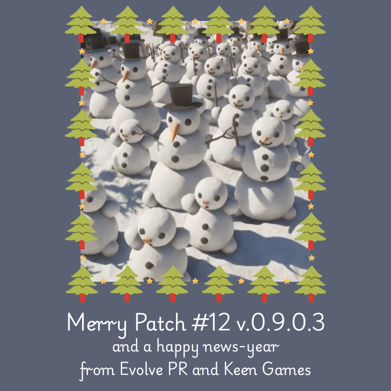 Ring out the end of the year with a ✨NEW✨ Enshrouded patch, out today! Check out the links below for a video and changelog.

Merry Patch-mas and a Happy Shroud Year from Evolve PR and <a href="/KeenGamesStudio/">Keen Games ➡️ Enshrouded out NOW!</a> .