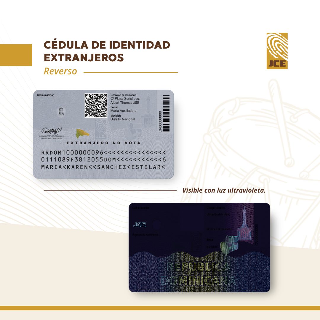 <a href="/RomnJquez/">Román Andrés Jáquez Liranzo</a> <a href="/samirchamiisa/">Samir Chami Isa</a> <a href="/hiraydamarcelle/">Hirayda Fernández Guzmán</a> <a href="/Suedileon/">Suedi León Jiménez</a> <a href="/ElCaribeRD/">El Caribe</a> <a href="/PeriodicoHoy/">Periódico Hoy</a> <a href="/DiarioLibre/">Diario Libre</a> <a href="/elnuevodiariord/">El Nuevo Diario</a> <a href="/ElNacionalRD/">El Nacional</a> <a href="/cdn37/">CDN 37</a> <a href="/SIN24Horas/">Noticias SIN</a> Como novedad en este proceso de renovación, presentamos la cédula de identidad para extranjeros legales, que se caracterizará por ser de color plateado.

#NuevaCédulaRD