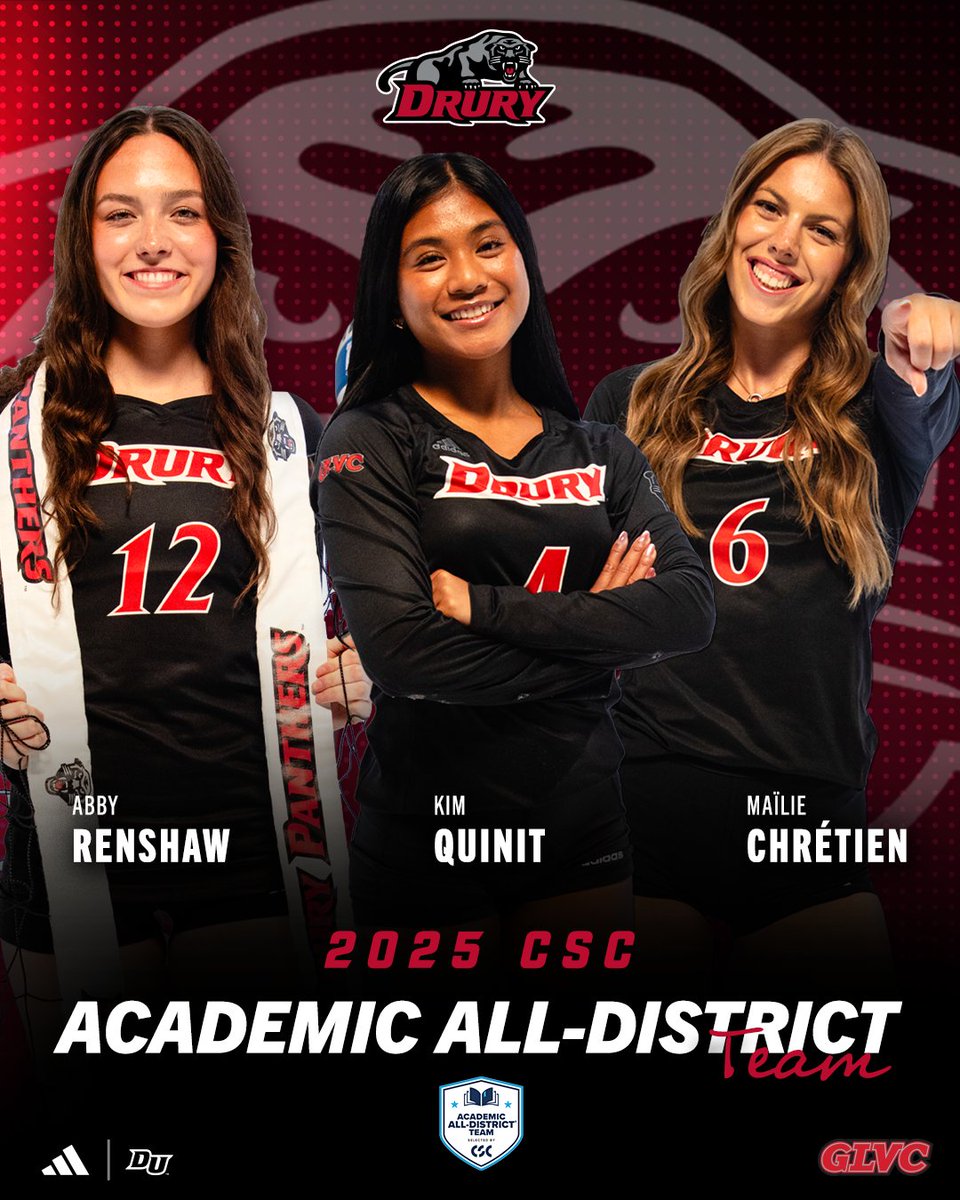 DruryVB's tweet photo. Hats off to our three CSC Academic All-District honorees!👏

📰➡︎https://t.co/IIqYmsQl51

#OneDrury https://t.co/kCcaoOTQZW