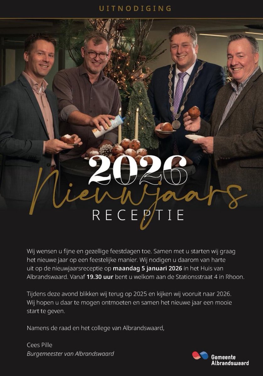 Van harte welkom. En uiteraard strooi ik ook dan persoonlijk de poedersuiker!