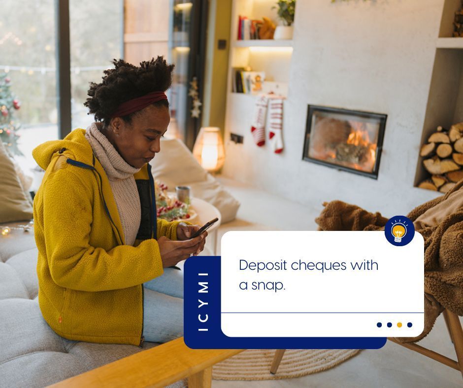 🏧 Avoid the trip to the ATM and deposit your cheque from the comfort of your couch with the OMISTA App. #ABetterWayToBank