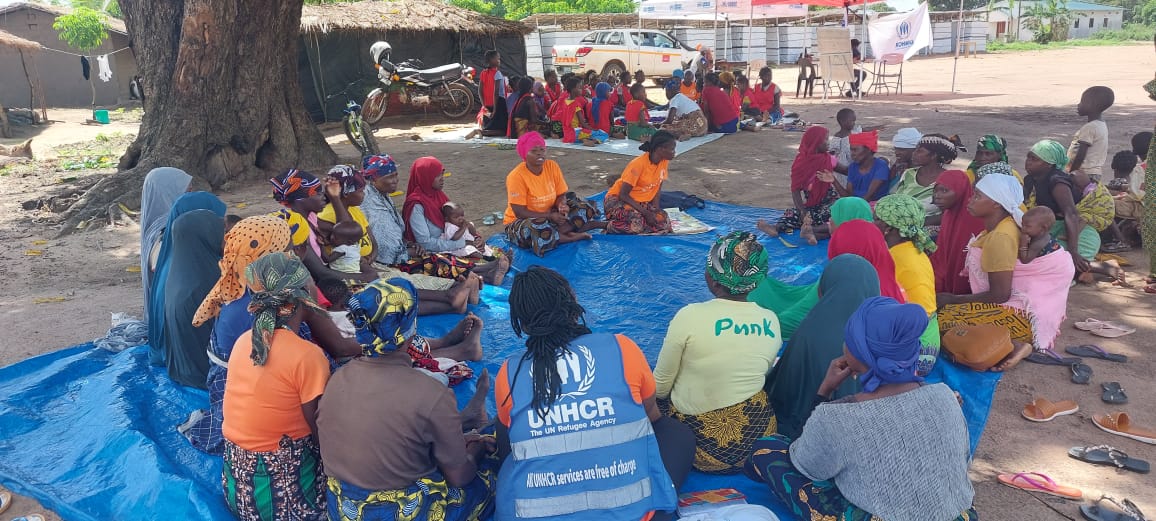 UNHCRMozambique's tweet photo. In Erati, UNHCR continues its protection response for displaced families.

Safe spaces are creating room for women to meet, speak freely, and discuss their rights and challenges.
Protection starts by listening.

#Mozambique #Protection https://t.co/hDg4gexK8g