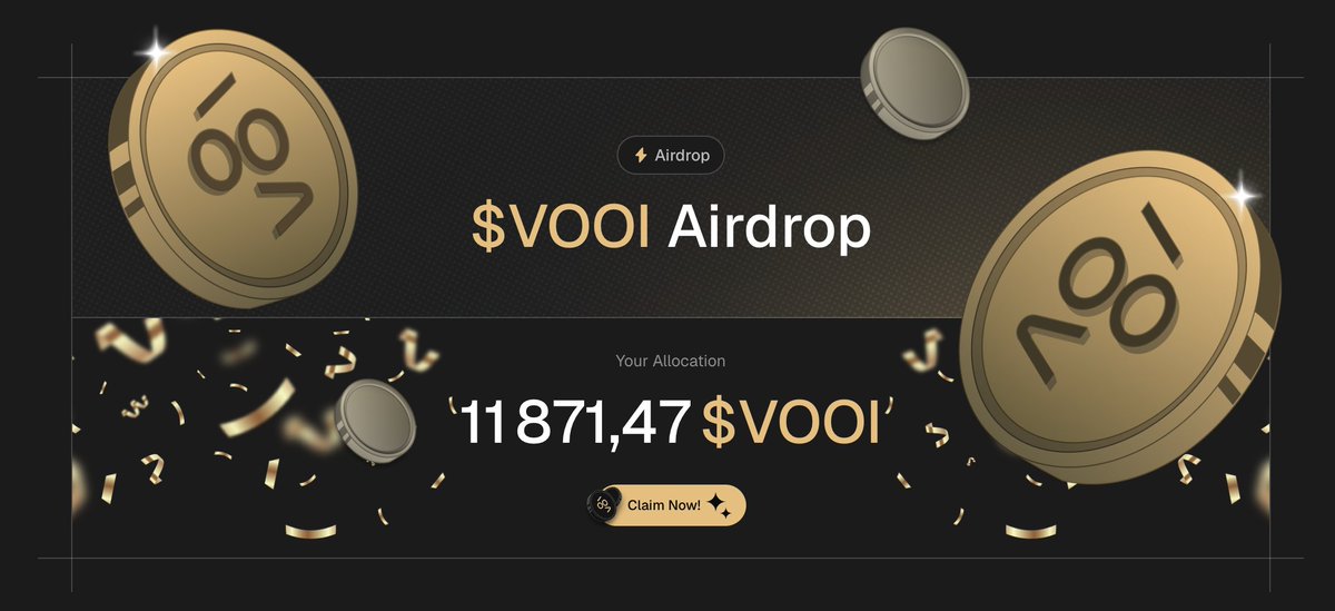 Vooi airdrop is officially live, and you can claim your allocation directly here claim-vooi.io

Received 30.115 $VOOI tokens, probably thanks to my #42 rank on cookie

50% is unlocked, and already sold to cover some fees and make some quite decent profit. (2260$)