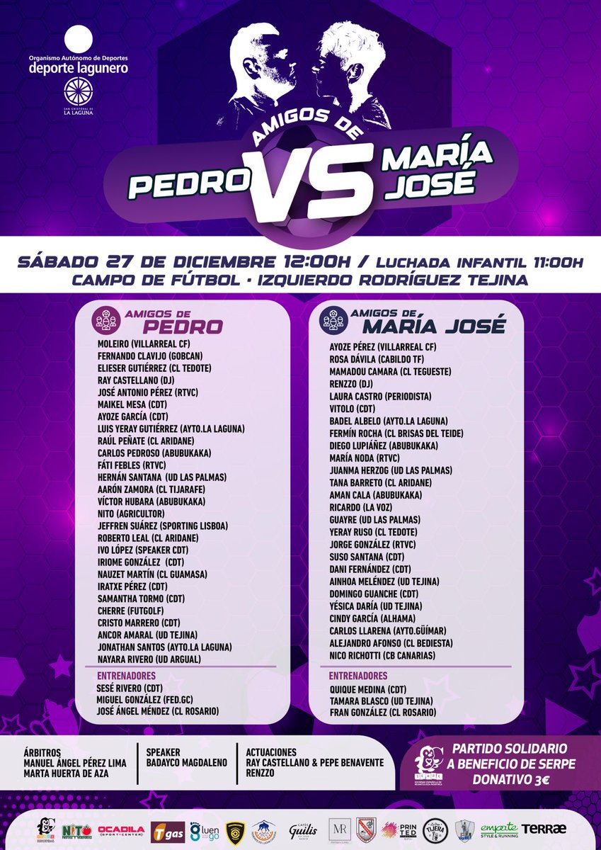 Apunta la fecha del 27 de diciembre a las 12h en el 'Izquierdo Rodríguez' de Tejina

Lujazo de convocatorias y lo más importante, el fin...