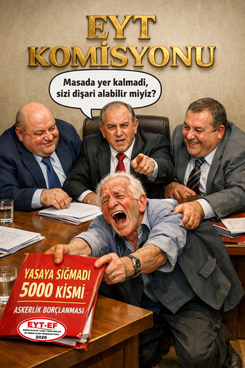 🔴MASADA YER Mİ KALMAMIŞTI 5000 KISMİYE ⁉️
🔵YASAYA SIĞMAYAN VİCDANLARA SIĞDI MI ⁉️

#BütçeyeSığmadıEmekli
#YasayaSığmadı5000Kısmi
#EmeklilikteYaşaTakılanlar 

3 Mart 2023 tarihinde çıkarılan 7438 sayılı #EYT Yasası, mağdur yüzbinler için bilinçli bir dışlama belgesi olmuştur.❗️