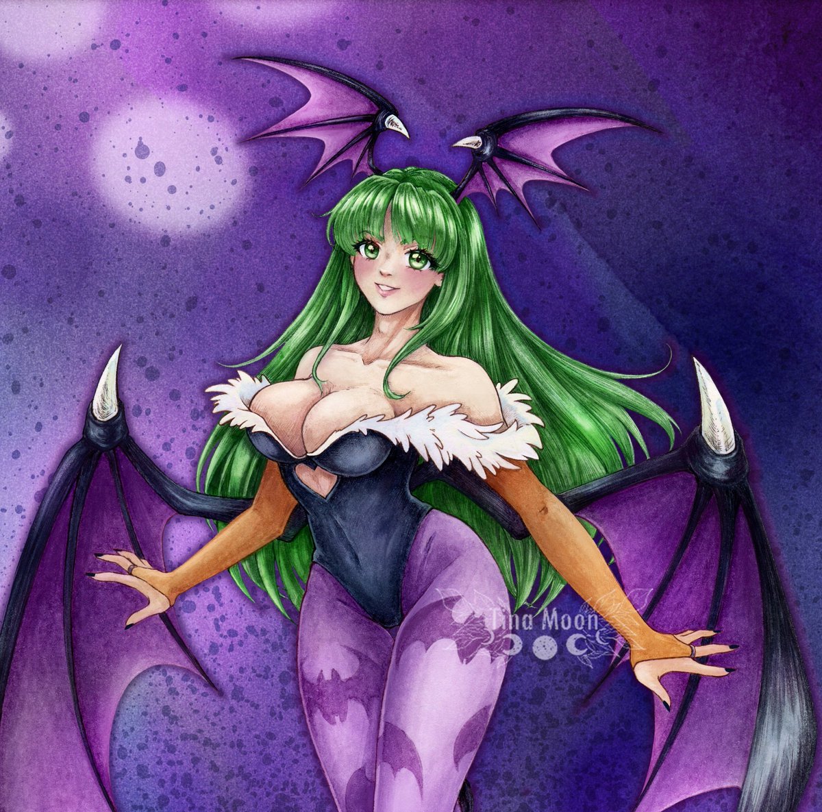 TinaMoon_Art's tweet photo. 🖤 Morrigan • DalkStalkers
Traditional Art Ink &amp; watercolors (Digi Background) Streamed on #twitch

🥰 COMMISSION OPEN

#art #artist #morrigan #waifu #Vampire #Demon #anime #animeart #mangaartist #painting #drawing #illustration #イラスト #アニメイラスト #お絵描き #Darkstalkers https://t.co/UeQVPGBd2g