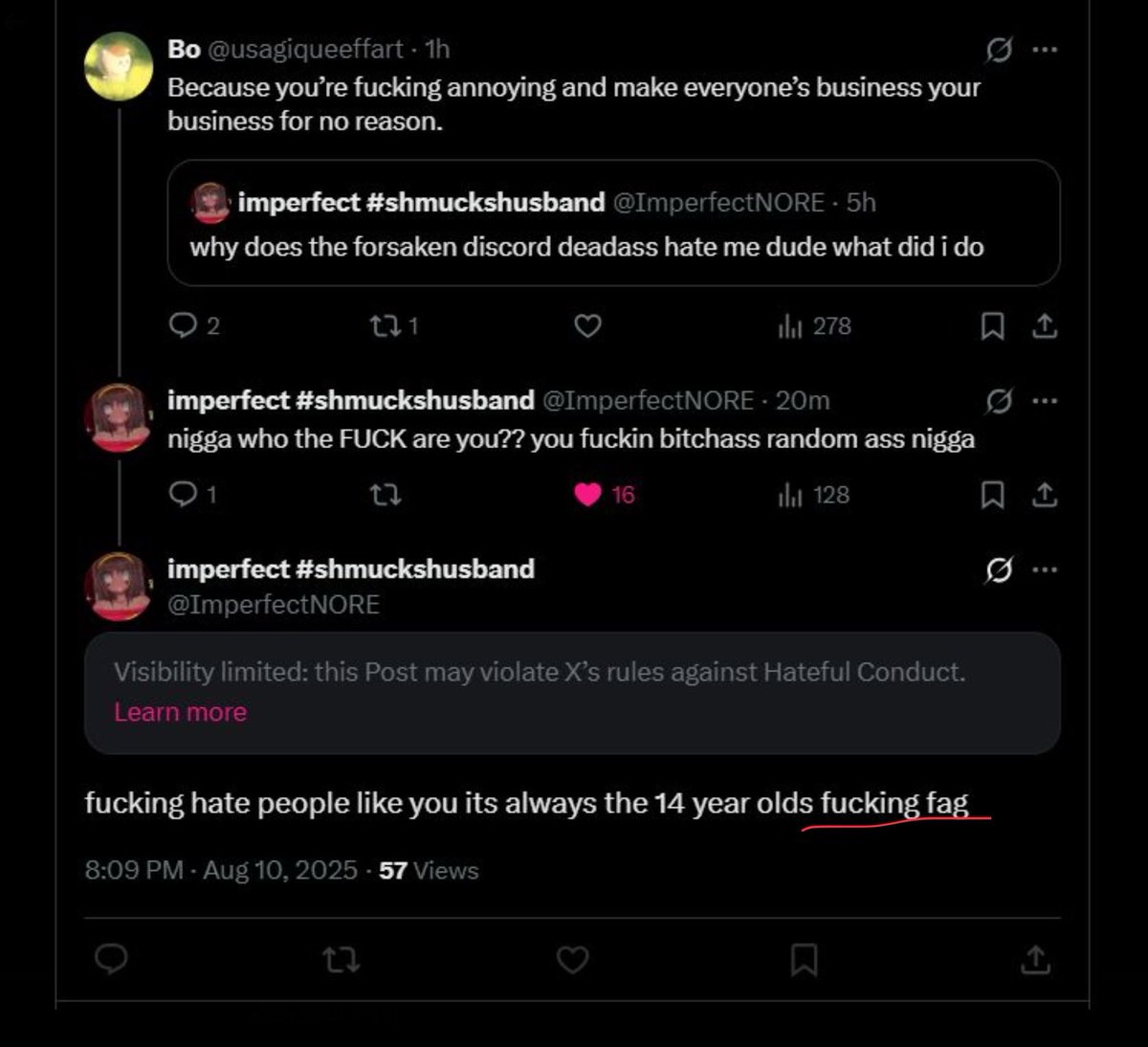 KillGubbies's tweet photo. @Stickmant3 @ScooberEX @VeeRonica135111 heres some images of imperfect using slurs (ignore the last one) https://t.co/NwHYreG9y4