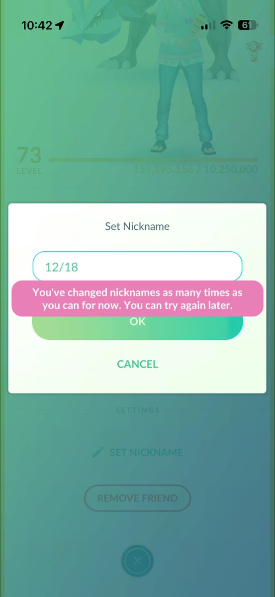 IzacTrainer's tweet photo. UGH this annoys the crap out of me! I change the nickname of a player when they send a gift. No exchange in 30 days = removed from friends list. Anyone have a better way of managing friends? #PokemonGO #PokemonGOfriends #Scopely https://t.co/byqyLoW6aB