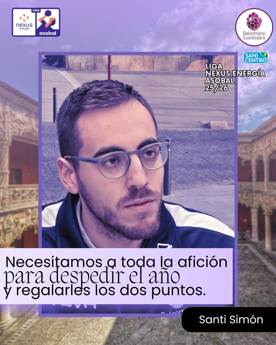 Vamos familia, que este sábado acabamos la primera vuelta y el año como más nos gusta... juntxs y en casa!! 🥂

👉🏻 Tenéis ya la previa en nuestra web 🖱 y el llamamiento de <a href="/santibmg39/">Santi Simón</a> para convertir el Santamaría en un fortín! 💪🏻

Vamos Guada! 💜

bmguadalajara.es/noticia/2025-s…