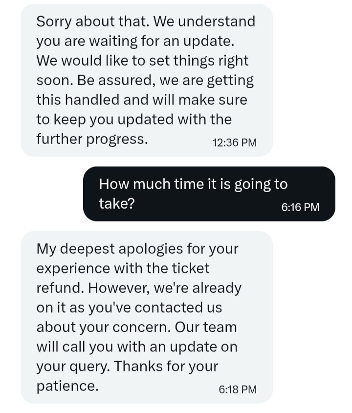 I_m_Adi65's tweet photo. Flipkart is not giving me any update about my refund status.They are just sending me automated replies without any help.They are keeping passengers money hostage. No one should ever book flight ticket through flipkart travel.@flipkartsupport @jagograhakjago @indig https://t.co/DwdSt0KFFr