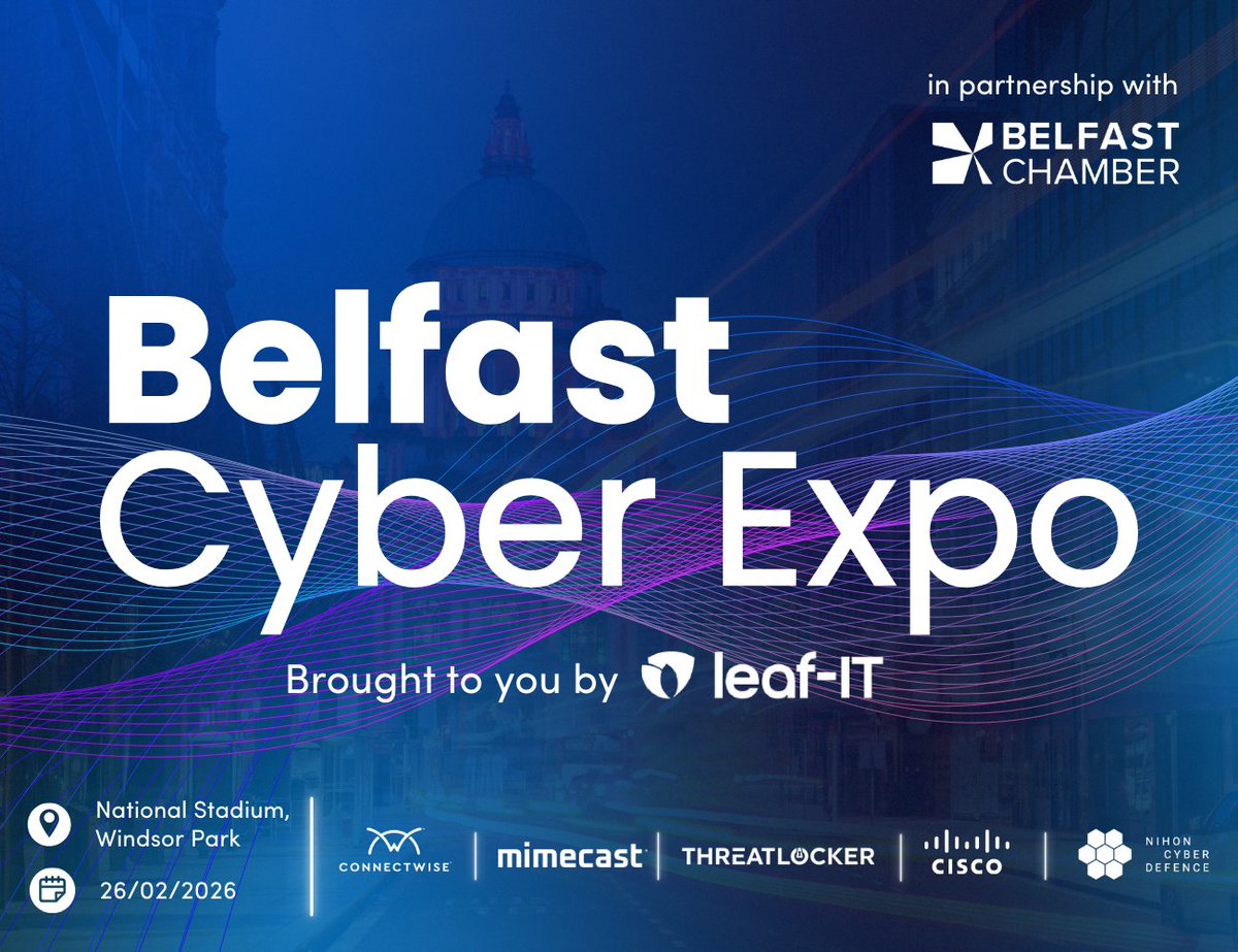 Launching Northern Ireland’s major new cybersecurity event! 🚀

Join us at the Belfast Cyber Expo on 26 Feb at Windsor Park with <a href="/BelfastChamber/">Belfast Chamber</a>. Expert insights, demos &amp; networking for NI businesses.

Free Tickets: f.mtr.cool/xdyaeqxyio 

#BelfastCyberExpo #Cybersecurity