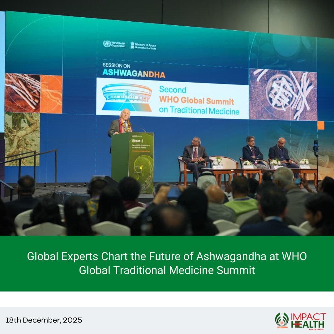 ImpactHealth20's tweet photo. Global Experts Chart the Future of Ashwagandha at WHO Global Traditional Medicine Summit
.
.
.
.
.
#newspaper #newsflash #newsupdate #impacthealth https://t.co/6A1LCiTTpq