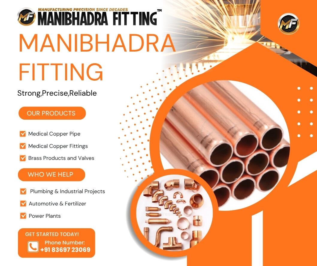 manibhadra889's tweet image. Manibhadra Fitting supplies a complete range of Copper Pipes and Fittings crafted for stable performance in MGPS, HVAC, plumbing and industrial systems. From pipes to elbows, tees, reducers and couplings.

manibhadrafittings.com/copper-fitting…

#CopperPipeAndFittings #CopperFitting #MGPS #HVAC