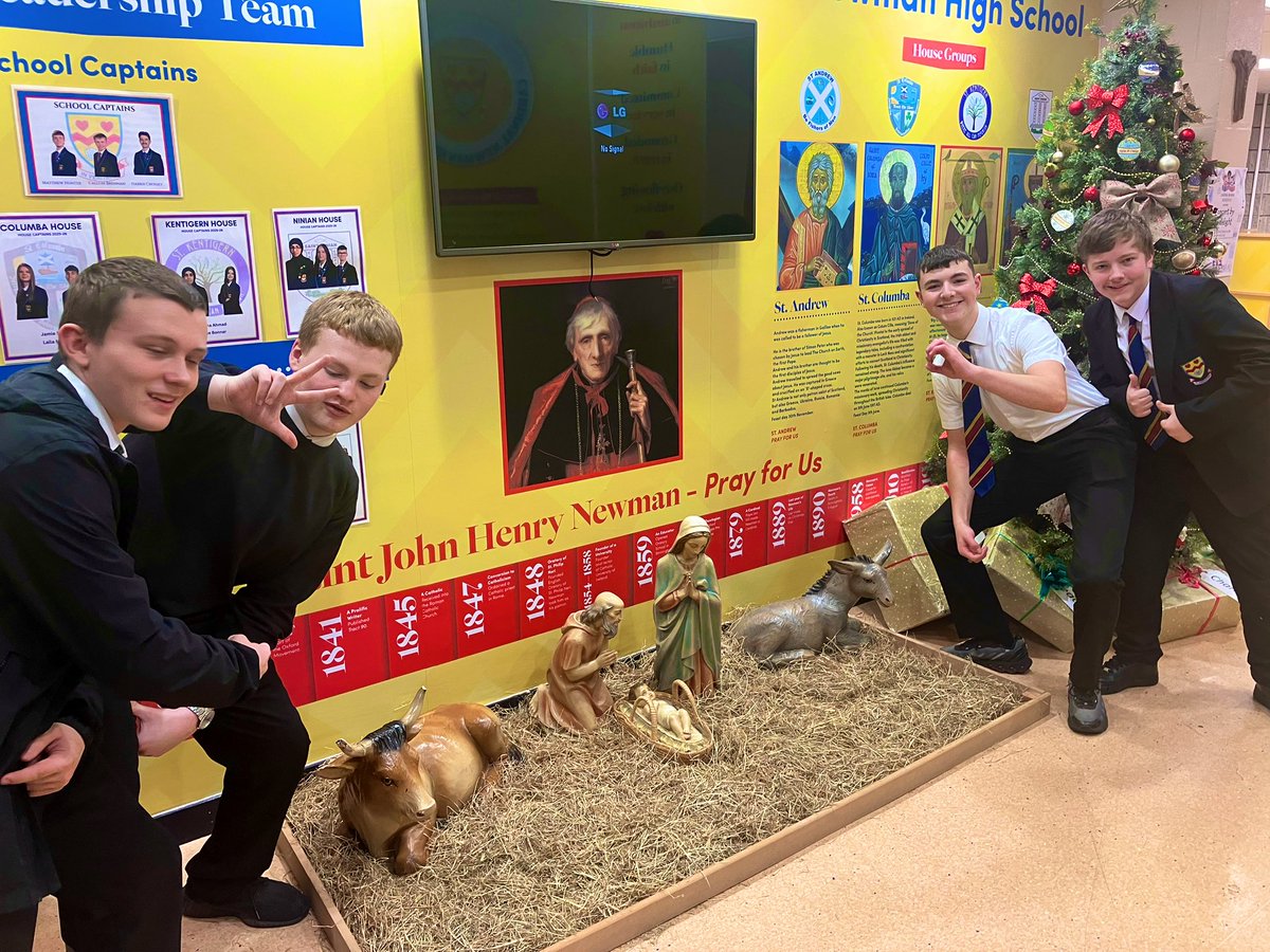 cardinal_re's tweet photo. It’s been a busy few weeks during Advent in the RE dept as we prepare for Christmas…firstly, thanks to these S4 boys who helped put up
The Christmas tree and crib 🎄 https://t.co/jYfeBYv9GB