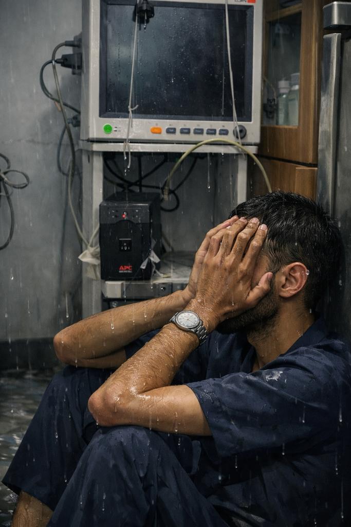 I returned to my tent after a twenty-four-hour shift at Al-Shifa Hospital, only to find disaster waiting for me. My family was literally drowning; water had seeped in from every direction, and my bed had turned into a soaked swamp, unfit for sleep. They hadn’t rested all night,
