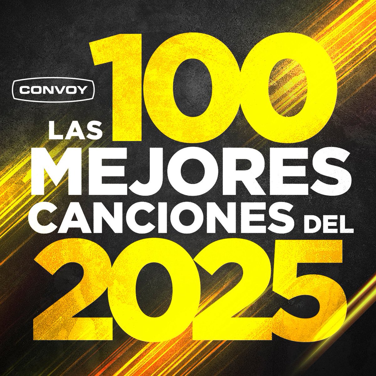 convoynetwork's tweet photo. Comenzamos con el recuento de las mejores canciones del 2025 a través de la señal en vivo. #ConvoyTop100 https://t.co/tLCtQSZmp3