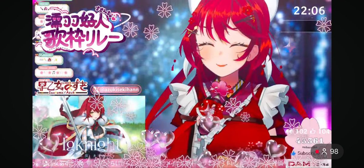 #濡羽好人歌枠リレー
#早乙女あずき
ハッピーマテリアル
盛り上がっていこう