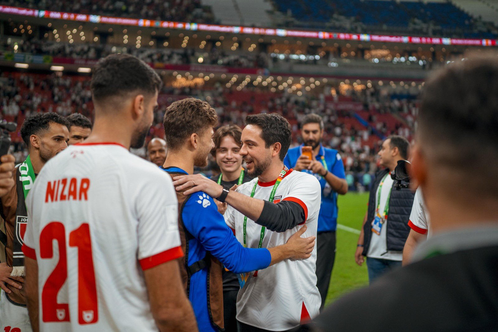 وزير الاتصال الحكومي الدكتور محمد المومني عبر اكس: بالتوفيق لنشامى منتخبنا اليوم في نهائي بطولة كأس العرب أمام المنتخب المغربي الشقيق.. الثقة بكم كبيرة والطموح ترفعو الكاس بعمان #الأردن 