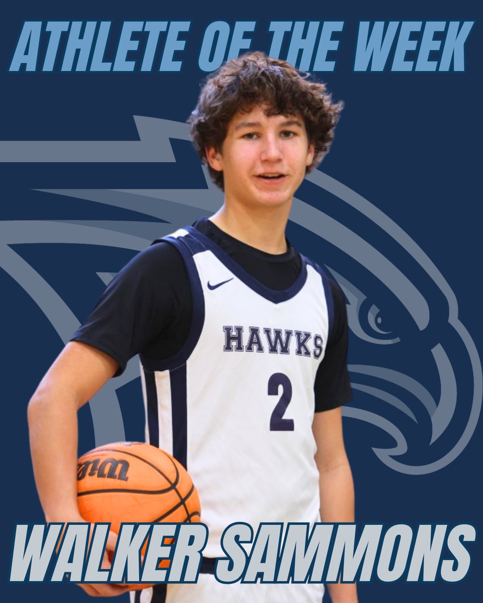 CLS_Hawks's tweet image. Athlete of the Week: Walker Sammons has been a force for the Navy Team in basketball! His relentless defense, clutch steals, and unselfish play fueled a near comeback win at Holy Trinity. A leader whose energy and attitude lift the whole team! 🏀🔥 #GoHawks