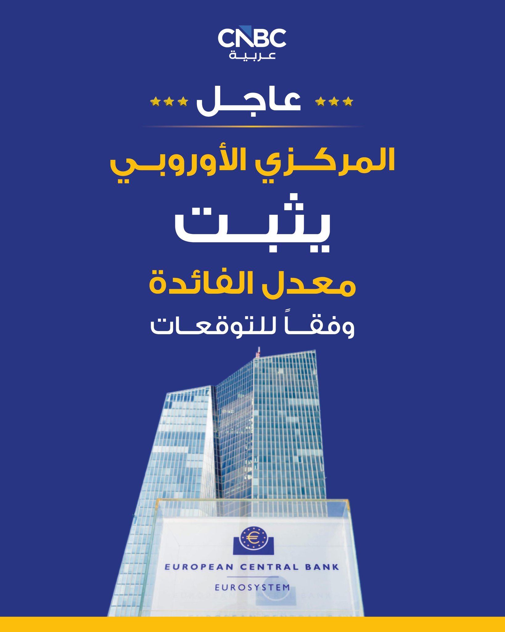 عاجل في آخر اجتماعات 2025..المركزي الأوروبي يثبت معدل الفائدة وفقاً للتوقعات 