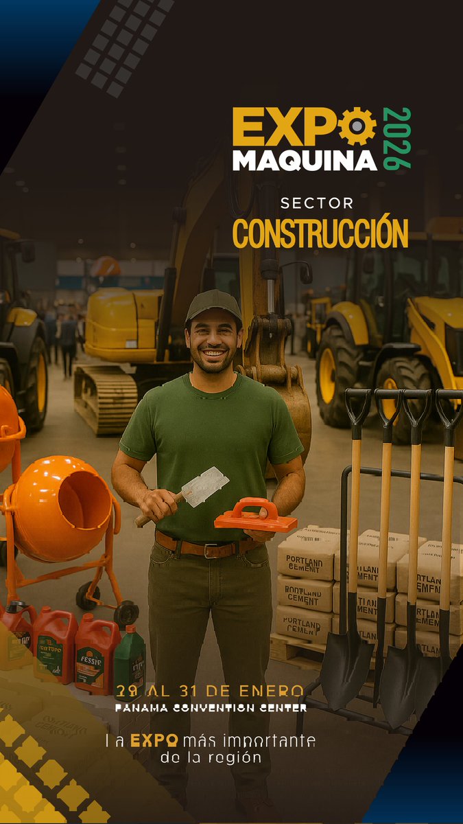 Contratistas, ingenieros, promotores y compradores estarán reunidos en un solo lugar: Expo Máquina 2026 sector construcción. Si vendes equipos, herramientas o materiales, esta es tu plataforma de ventas más importante. 

Reserva tu stand ahora: (507) 6550-9998,