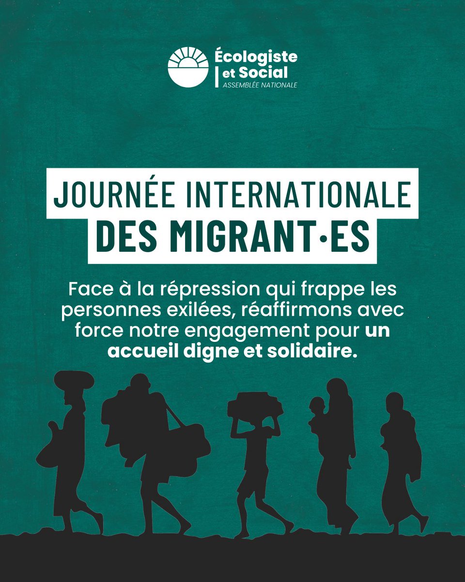 🌎 Journée internationale des migrant·es :
Face à la répression qui frappe les personnes exilées, réaffirmons avec force notre engagement pour un accueil digne et solidaire. ✊