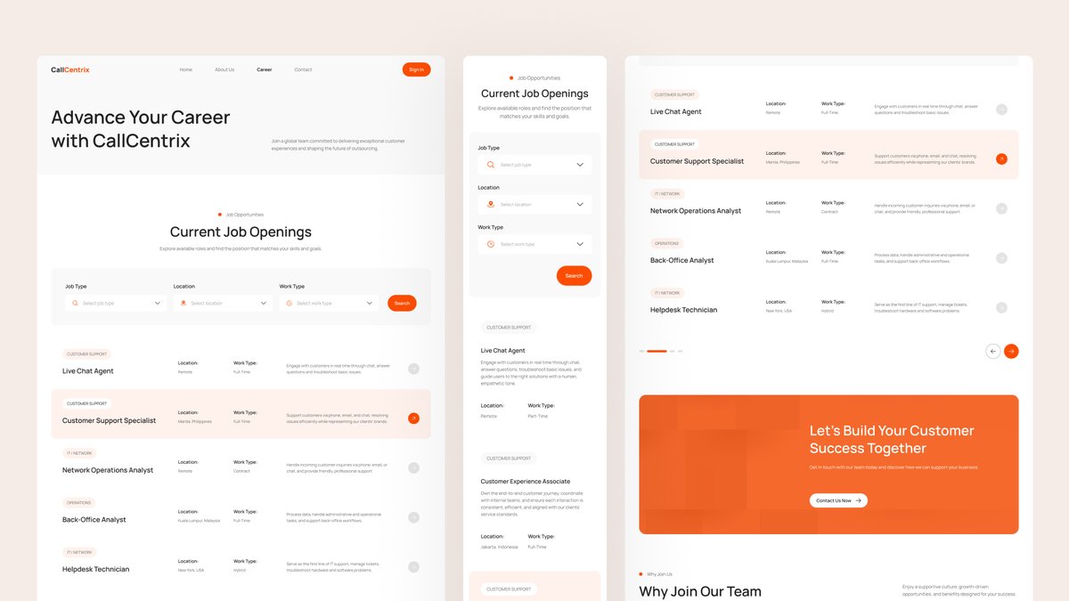 When users need help, clarity is everything - CallCentrix – Customer Support Landing Page built in <a href="/figma/">Figma</a> keeps the experience clean and conversion-focused. Structured layouts, easy-to-scan content, and well-placed CTAs help visitors quickly understand your support offering and